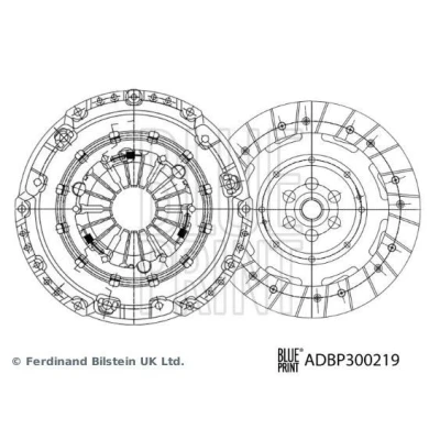 Imagem de BLUE PRINT ADBP300219 Kit de Embraiagem duas peças com massa lubrificante sintética 241mm PEUGEOT: 508 I SW, 5008 I, 3008
