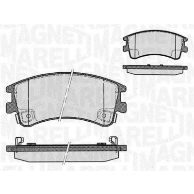 Imagem de MAGNETI MARELLI 363916060295 Jogo de pastilhas para travão disco com avisador sonoro desgaste MAZDA: 6 SW, Hatchback, Sedan