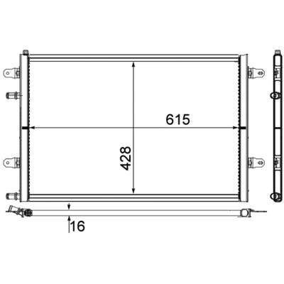 Imagem de MAHLE ORIGINAL CIR 10 000P radiador de baixa temperatura, ar sobrealimentação