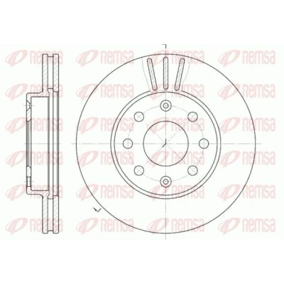 Imagem de REMSA 6655.10 Disco de travão Eixo dianteiro 235,7, 235,7 20 6 ventilado CHEVROLET: Aveo / Kalos Hatchback, Spark, Sedan