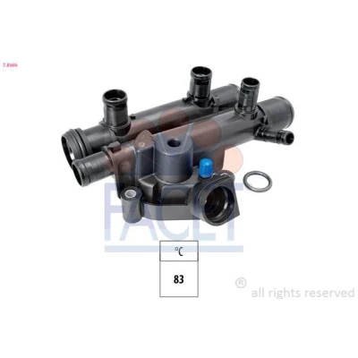 Imagem de FACET 7.8666 Termóstato, líquido de refrigeração 83 Made in Italy OE Equivalent com junta RENAULT: LAGUNA 2 Grandtour, TRAFIC Kasten,