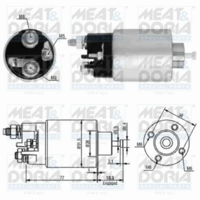 Imagem de Interruptor de solenoide, motor arranque MEAT &amp; DORIA 46058
