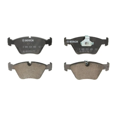 Imagem de BOSCH 0 986 424 485 Jogo de pastilhas para travão disco Baixo teor metálico com grampo do êmbolo, chapa anti ruído BMW: 5 Sedan, Touring