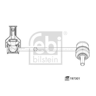Imagem de FEBI BILSTEIN 197301 barra / escora, estabilizadora Eixo dianteiro, lado direito 350mm M10 x 1,5 com porcas Aço