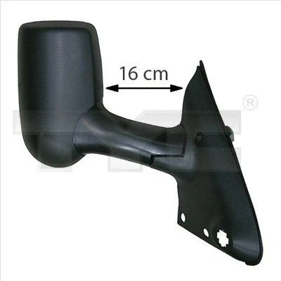 Imagem de espelho retrovisor Tyc 310 0180 esquerda para regulação manual do espelho, convexo, braço comprido FORD: Transit Mk5 Van