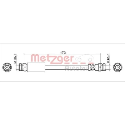 Imagem de METZGER 4112029 Mangueira de Travão Eixo traseiro esquerdo, direito 172