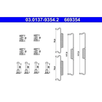 Imagem de ATE 03.0137 9354.2 Kit de acessórios, maxilas travão estacionamento