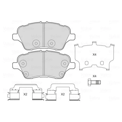 Imagem de VALEO 601703 Jogo de pastilhas para travão disco FORD: FIESTA 6, 6 Van, B Max