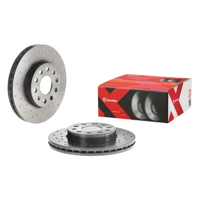 Imagem de BREMBO 09.C547.1X Disco de travão 276 24 5 perfurado/ventilado, perfurado revestido alto carbono com parafusos VOLKSWAGEN: GOLF 7, 6