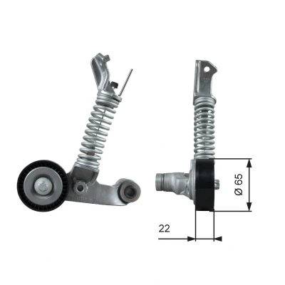 Imagem de GATES T39373 Polia Tensora FleetRunner Micro V Stretch Fit MERCEDES BENZ: Classe A