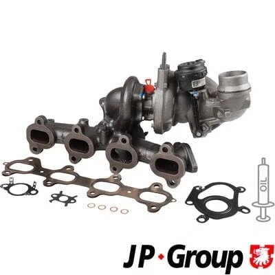 Imagem de JP GROUP 1217401600 Turbocompressor accionado pelos gases de escape, Carga regulada 2 níveis com juntas RENAULT: MASTER 3 Kasten