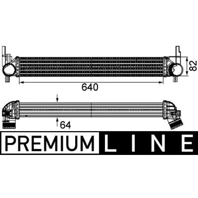 Imagem de MAHLE ORIGINAL CI 165 000P Intercooler VOLKSWAGEN: Polo V Hatchback, AUDI: A1 Sportback, SKODA: Fabia 2