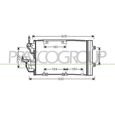 Imagem de PRASCO OP410C005 Condensador com secador 11 Alumínio 711 R 134a OPEL: Astra H GTC, Hatchback, Van