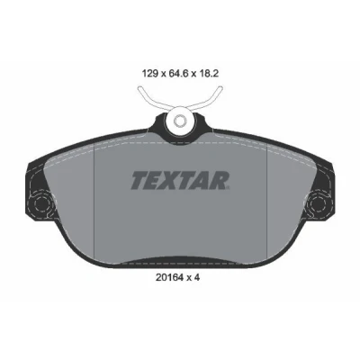 Imagem de TEXTAR 2016402 Jogo de pastilhas para travão disco não preparado indicador aviso desgaste VOLVO: 740 Sedan, 960 I Carrinha