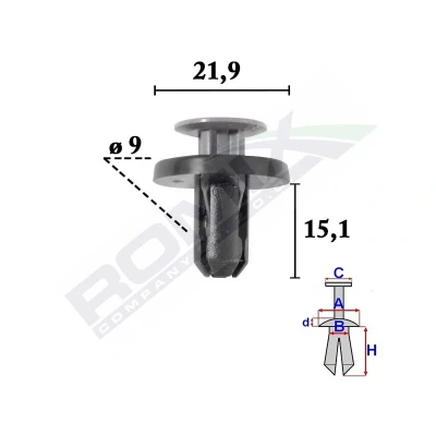 Imagem de ROMIX C70622 Grampo, friso TOYOTA: Auris Hatchback