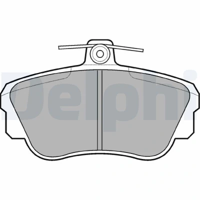 Imagem de DELPHI LP639 Jogo de pastilhas para travão disco não preparado indicador aviso desgaste sem chapa anti ruído acessórios VOLVO: 440 K