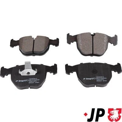 Imagem de JP GROUP 1463600810 Jogo de pastilhas para travão disco Eixo dianteiro excl. contacto aviso desgaste BMW: 5 Sedan, Touring, X5
