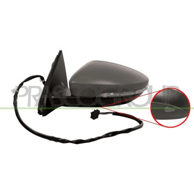 Imagem de Espelho retrovisor Prasco Premium VG0557314P esquerda com subcapa elétrico aquecível, iluminação circundante, não esférico