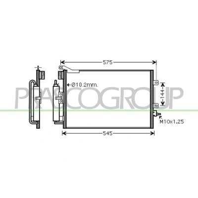 Imagem de PRASCO RN308C001 Condensador com secador 15 8 Alumínio 510 R 134a RENAULT: CLIO 3
