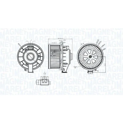 Imagem de MAGNETI MARELLI 069412253010 Motor eléctrico, ventilador do habitáculo 12