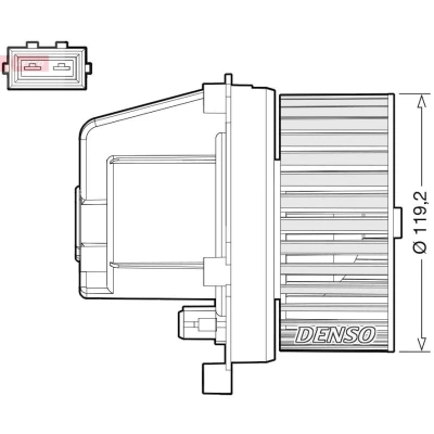 Imagem de DENSO DEA33003 Ventilador do Habitáculo para veículo com volante à esquerda VOLVO: XC90 I, S60 I