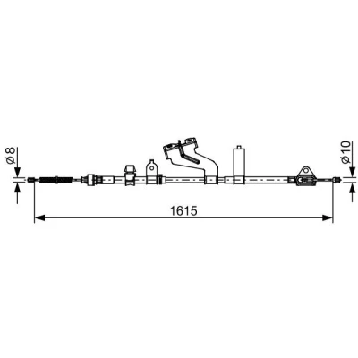 Imagem de BOSCH 1 987 482 656 Cabo de Freio Mão 1615 TOYOTA: Yaris III Hatchback