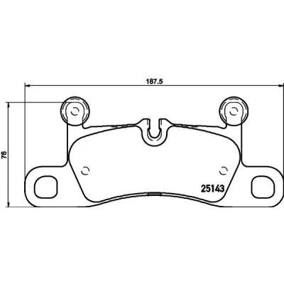 Imagem de HELLA 8DB 355 023 371 Jogo de pastilhas para travão disco preparado indicador aviso desgaste com pesos equilíbrio