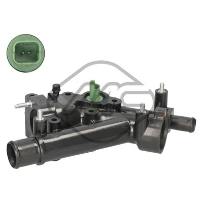 Imagem de Metalcaucho 35987 Flange sem junta com sensor, termóstato PEUGEOT: 407 SW, 206 Hatchback, 607 Sedan, CITROËN: C5 3