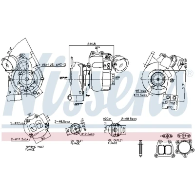 Imagem de NISSENS 93601 Turbocompressor accionado pelos gases de escape pneumático