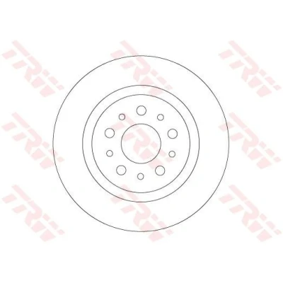 Imagem de TRW DF6714 Disco de travão 264 10 5 98 cheio pintado FIAT: Tipo Carrinha, Hatchback, 500L