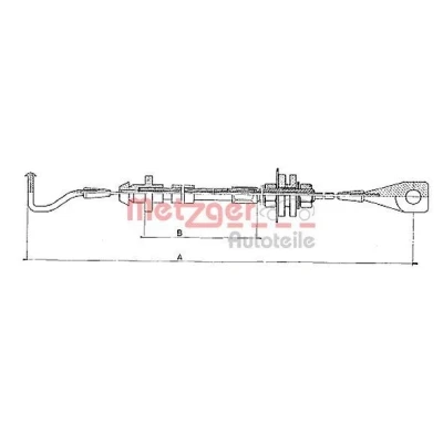 Imagem de METZGER 10.090 Cabo de Acelerador COFLE VOLKSWAGEN: Jetta Mk1, GOLF 2, Passat B3/B4 Sedan