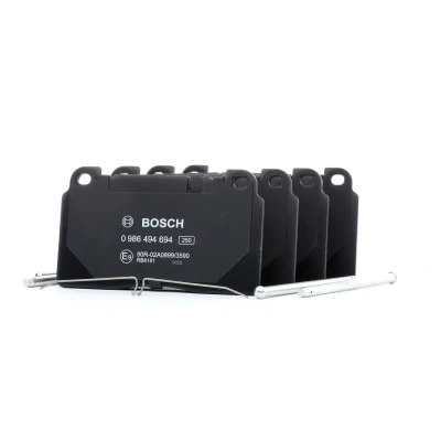 Imagem de BOSCH 0 986 494 694 Jogo de pastilhas para travão disco Baixo teor metálico com chapa anti ruído mola AUDI: A6 C7 Avant, Q5, Sedan