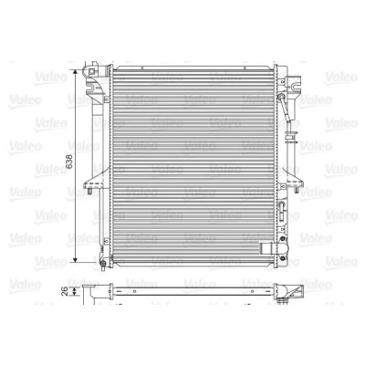 Imagem de VALEO 701585 Radiador, arrefecimento do motor Alumínio 525 638 26 sem regulador líquido de refrigeração Aletas soldadas