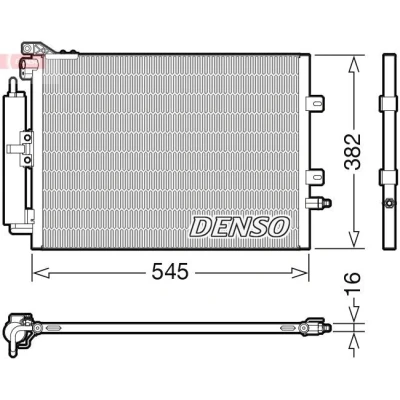 Imagem de DENSO DCN23040 Condensador com secador R 134a RENAULT: CLIO 3