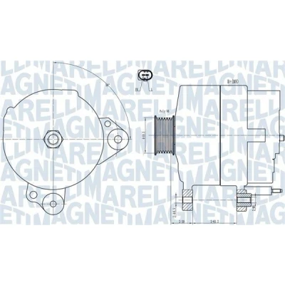 Imagem de MAGNETI MARELLI 063731817010 Alternador 14V 110A VOLKSWAGEN: Polo IV Hatchback, Golf 5, V SEAT: Ibiza 3, 4 Sportcoupe