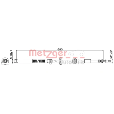 Imagem de METZGER 4110949 Mangueira de Travão Eixo dianteiro, lado esquerdo, direito 683 M10x1