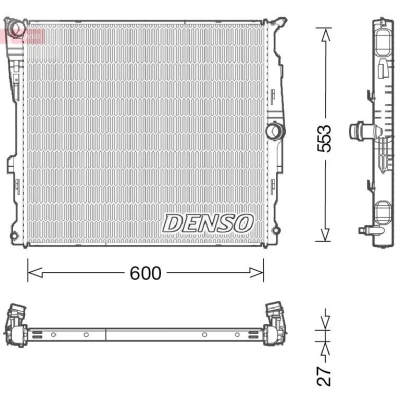 Imagem de DENSO DRM05008 Radiador, arrefecimento do motor 600 575 27 BMW: X3