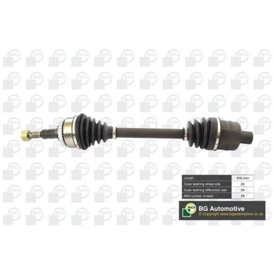 Imagem de BGA DS9527R Veio de transmissão Eixo dianteiro, lado direito 610mm OPEL: Meriva A, Combo C Tour, Corsa Hatchback