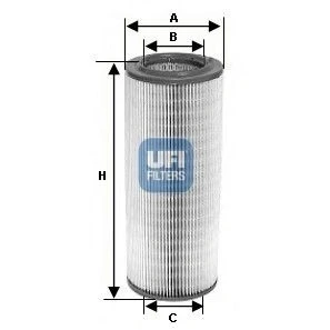 Imagem de UFI 30.058.00 Filtro de ar 69 185 310 Cartucho filtrante AUDI: 100 C4 Sedan, A6 Avant