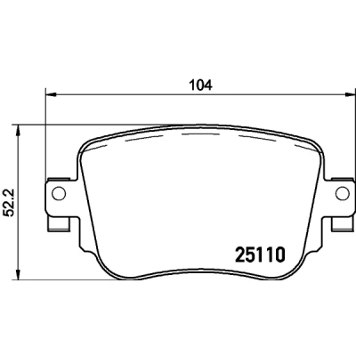 Imagem de HELLA 8DB 355 021 291 Jogo de pastilhas para travão disco não preparado indicador aviso desgaste com parafusos pinça