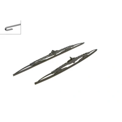 Imagem de Escova do limpa vidros Bosch Twin spoiler 3 397 001 584 530, 475mm Padrão com Lado passageiro arqueado VOLKSWAGEN: Golf 4 Variant
