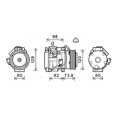 Imagem de Compressor, ar condicionado AVA QUALITY COOLING TOAK726