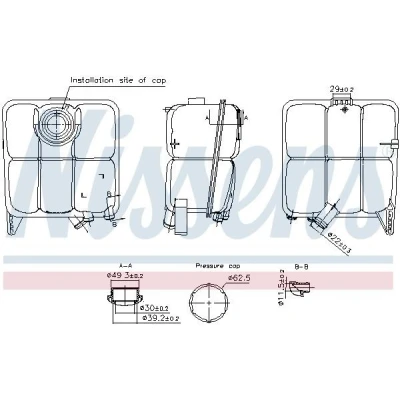 Imagem de NISSENS 996346 Depósito de Compensação Refrigerante 1,2 com capa FORD: FOCUS 3 Turnier,