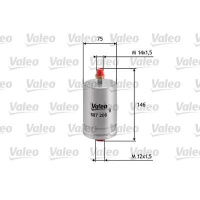 Imagem de VALEO 587206 Filtro de Combustível aparafusado MERCEDES BENZ: Classe C Sedan, 190, W124 PORSCHE: 911 Coupe
