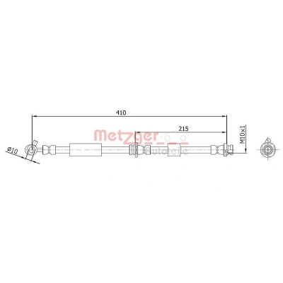 Imagem de METZGER 4112536 Mangueira de Travão 410 F10x1