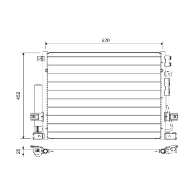 Imagem de VALEO 822705 Condensador com secador 15mm 10mm Alumínio 452mm CHRYSLER: 300C Sedan