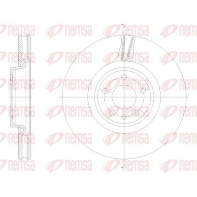 Imagem de REMSA Disco de travão Eixo dianteiro 349mm 34mm 5 ventilado 62133.10 4M0615301AB,4M0615301P,4M0615301AN Discos