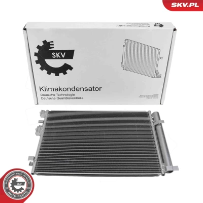 Imagem de ESEN SKV 86SKV520 Condensador com secador Alumínio 489mm HYUNDAI: i20 I Hatchback (PB) 1.6 CRDi, 1.4 CRDi 2008 2015