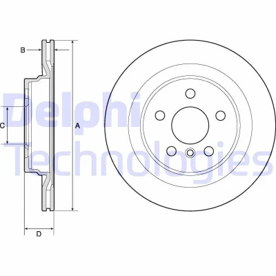 Imagem de DELPHI BG4778C Disco de travão 300 20 5 ventilado revestido não tratado sem o rolamento da roda, anel sensor do ABS BMW: 2 Gran Tourer