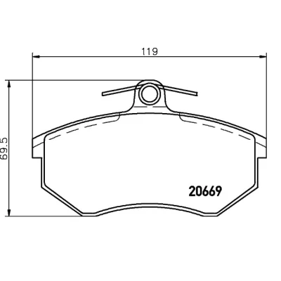 Imagem de BREMBO P 99 026 Jogo de pastilhas para travão disco excl. contacto aviso desgaste com parafusos pinça sem acessórios